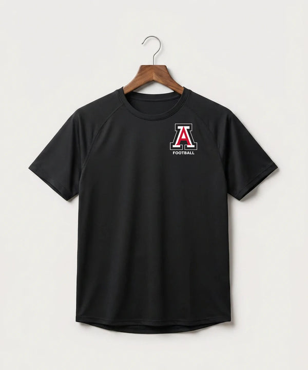 Amboy Football general - Black Tee - Left Chest
