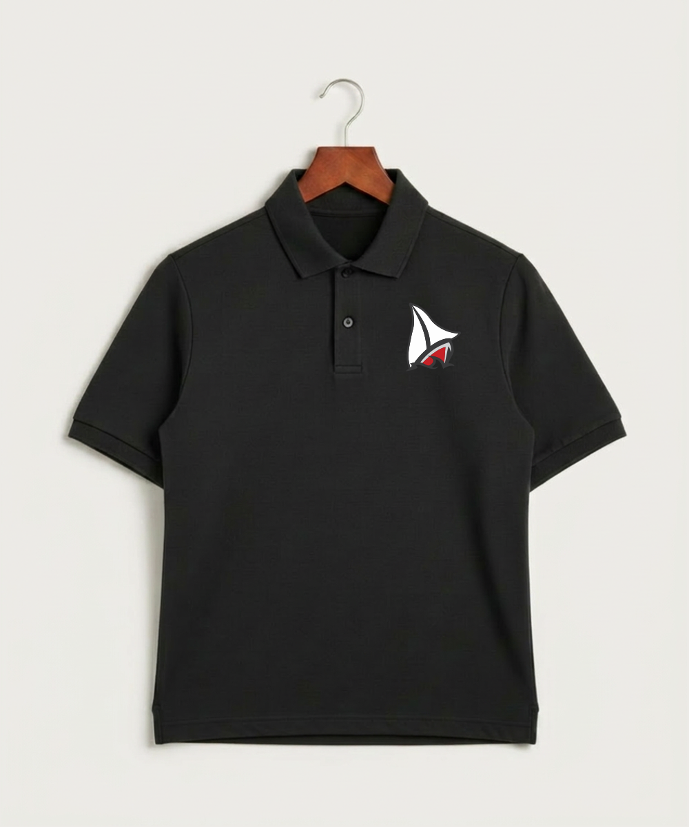 Detroit Lakes Community High School Football (Boys) - Black Polo - Left Chest
