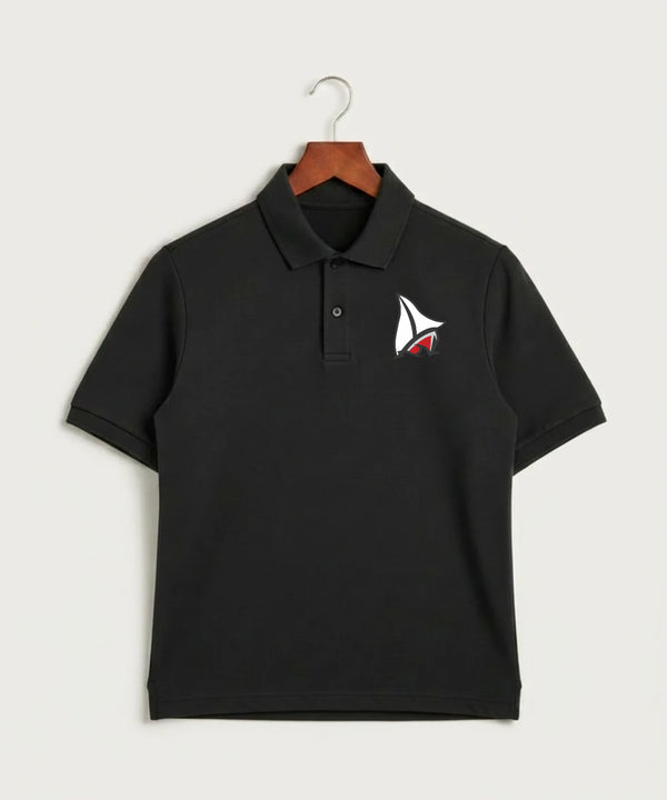 Detroit Lakes Community High School Football (Boys) - Black Polo - Left Chest