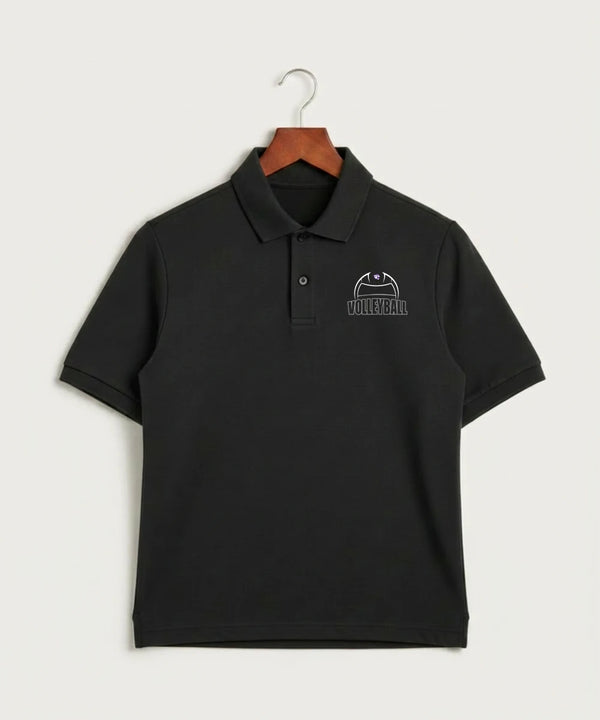 Goodhue High School Volleyball (Girls) - Black Polo - Left Chest