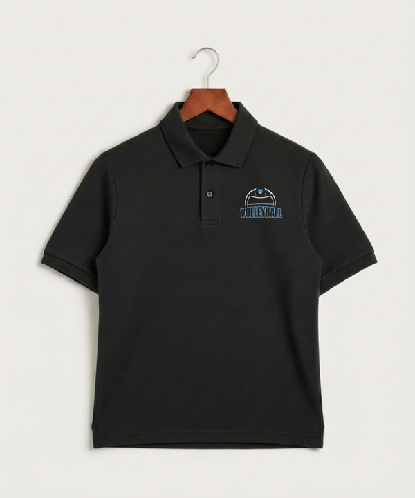 Janesville Waldorf Pemberton Volleyball (Girls) - Black Polo - Left Chest