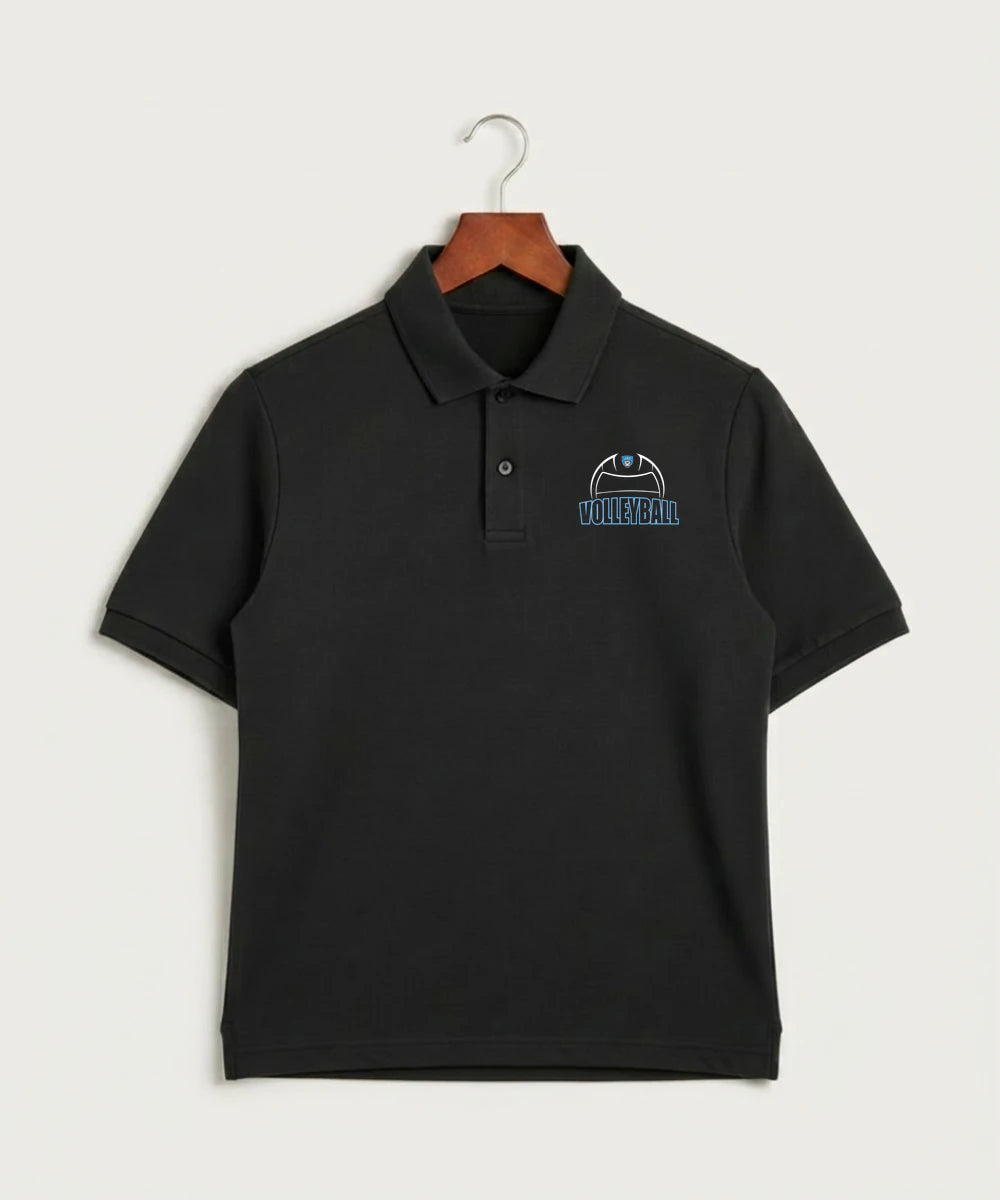 Janesville Waldorf Pemberton Volleyball (Girls) - Black Polo - Left Chest