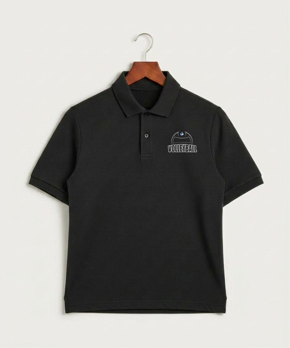 Owatonna High School Volleyball (Girls) - Black Polo - Left Chest