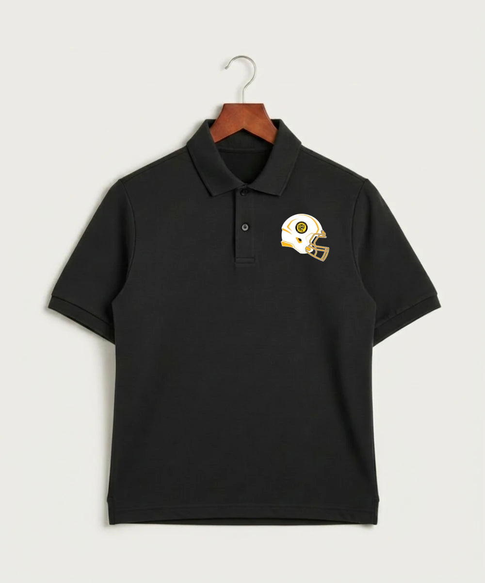 New London Spicer High School Football (Boys) - Black Polo - Left Chest