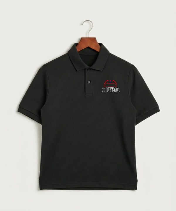 Davenport Central High School Volleyball (Girls) - Black Polo - Left Chest