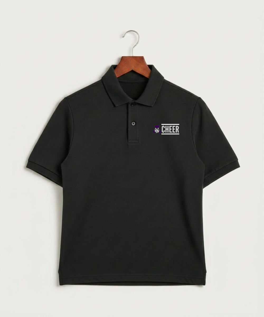 Albany High School Cheerleading - Black Polo - Left Chest