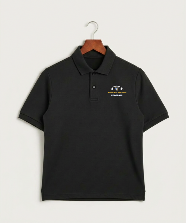 Windom Area High School Football (Boys) - Black Polo - Left Chest