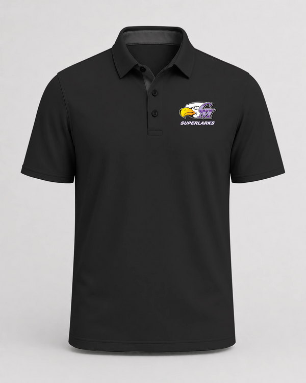 Grand Meadow Football - Black Polo - Left Chest