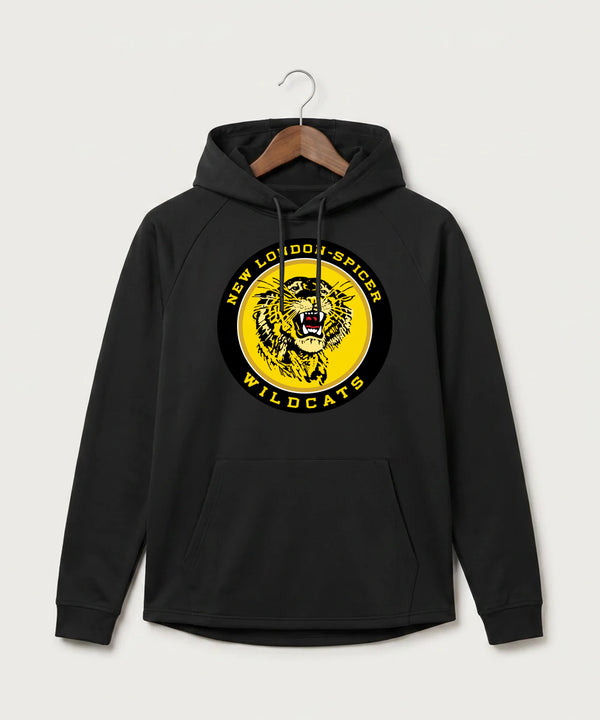 New London Spicer High School Football (Boys) - Black Hoodie - Full Front
