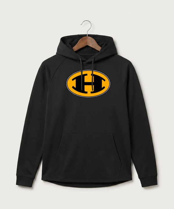 Hutchinson High School Football (Boys) - Black Hoodie - Full Front