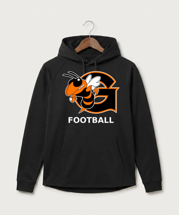 Giltner High School Football - Black Hoodie - Full Front