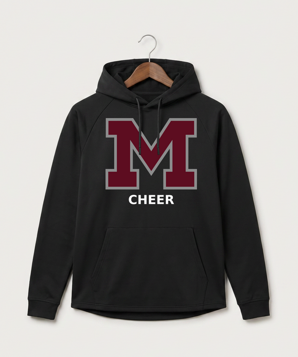 Moline Cheer general - Black Hoodie - Full Front