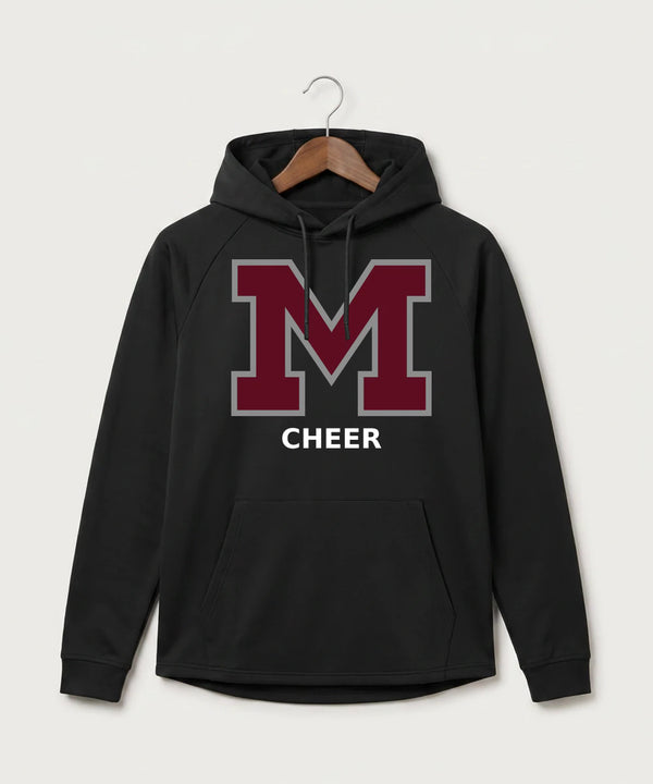 Moline Cheer general - Black Hoodie - Full Front