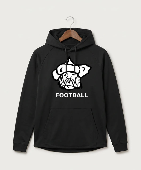 Polo HS Football general - Black Hoodie - Full Front
