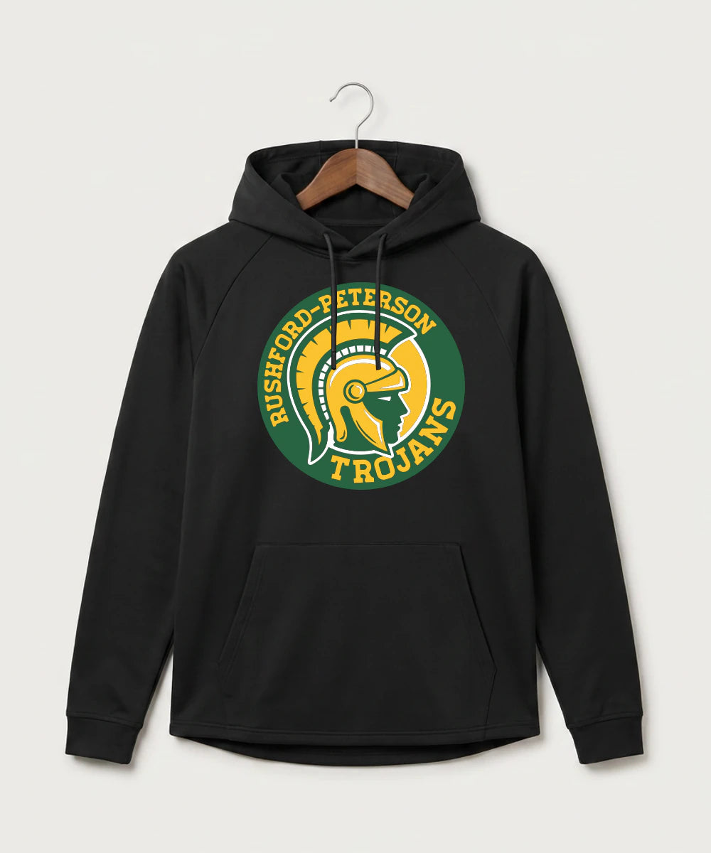 Rushford Peterson High School Football (Boys) - Black Hoodie - Full Front