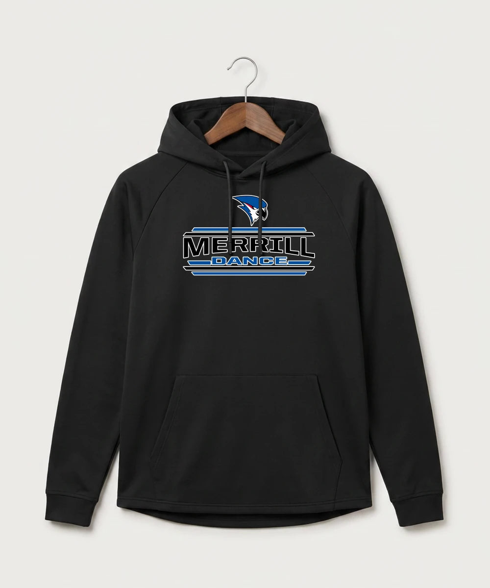Merrill Dance and Cheer - Black Hoodie - Full Front