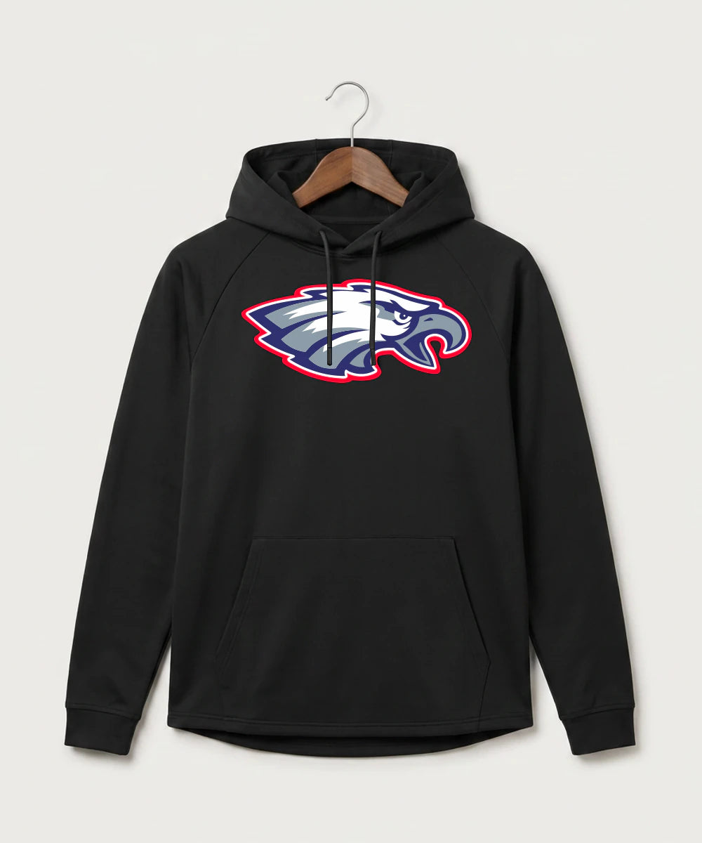 Pequot Lakes High School Football (Boys) - Black Hoodie - Full Front