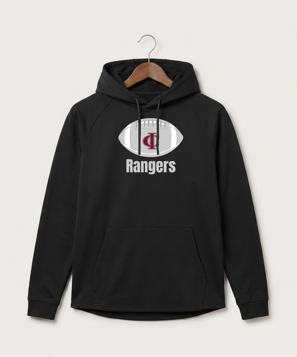 Crosby Ironton High School Football (Boys) - Black Hoodie - Full Front