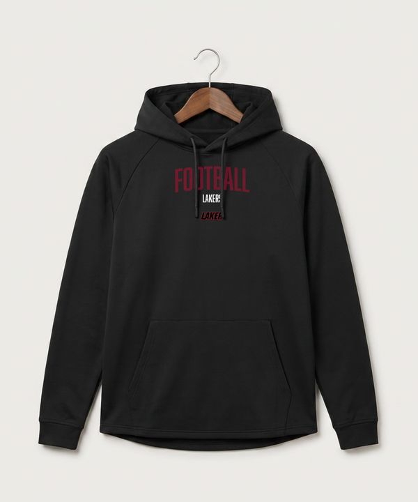 Detroit Lakes Community High School Football (Boys) - Black Hoodie - Full Front