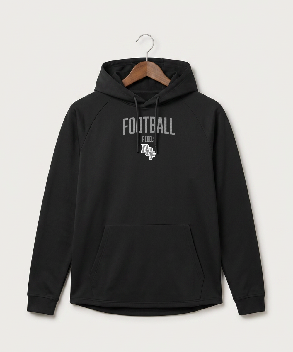 DGF High School Football (Boys) - Black Hoodie - Full Front
