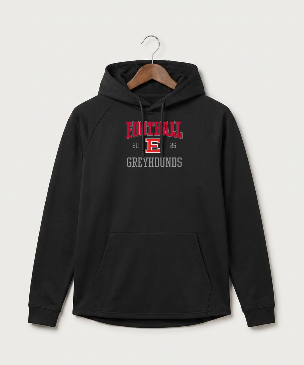 Duluth East High School Football (Boys) - Black Hoodie - Full Front