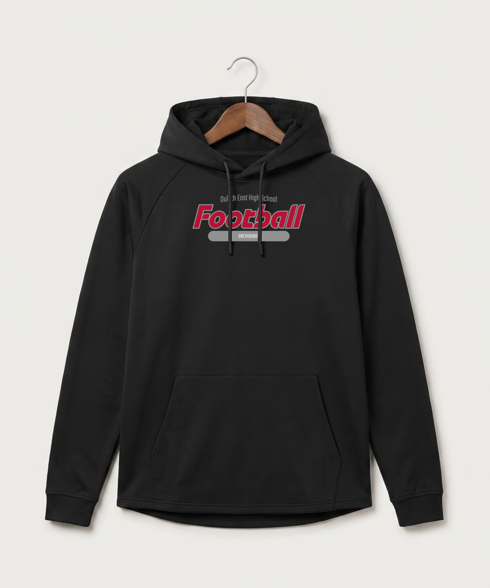 Duluth East High School Football (Boys) - Black Hoodie - Full Front