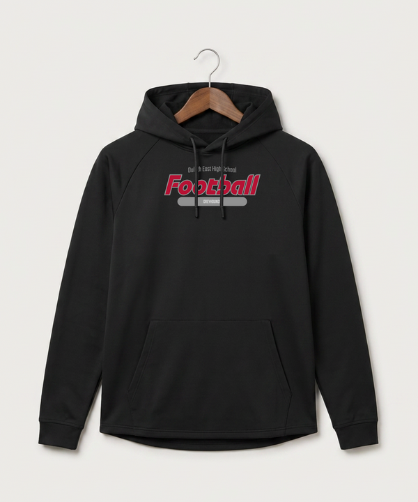 Duluth East High School Football (Boys) - Black Hoodie - Full Front