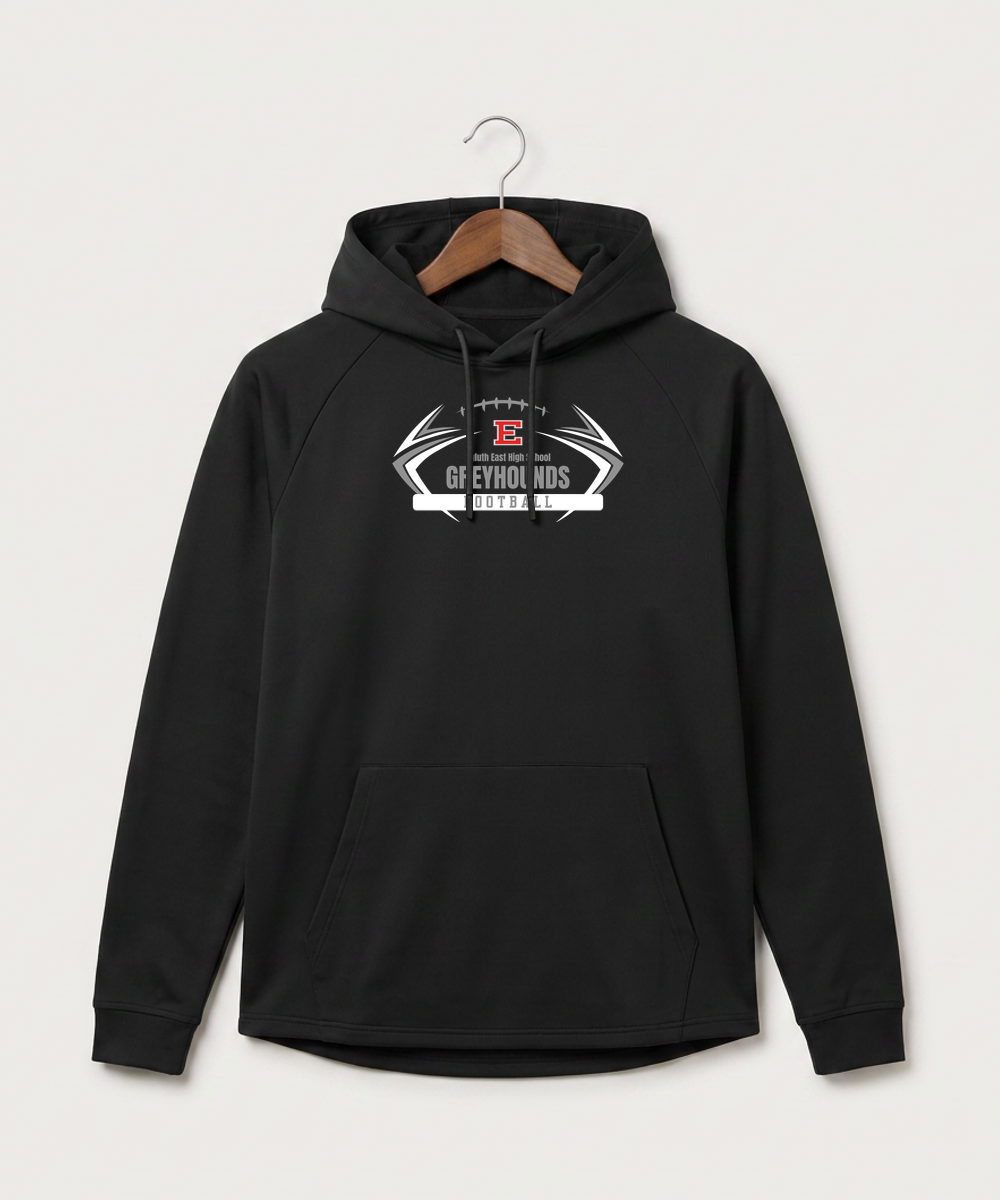 Duluth East High School Football (Boys) - Black Hoodie - Full Front