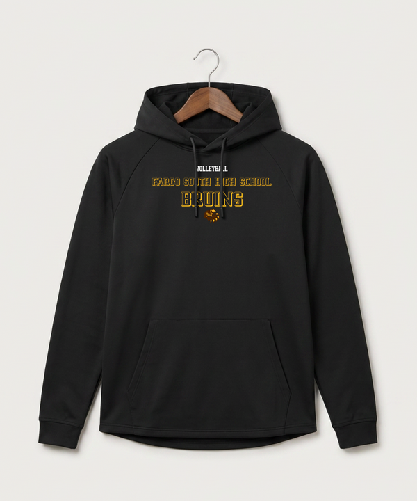 Fargo South High School Volleyball (Girls) - Black Hoodie - Full Front