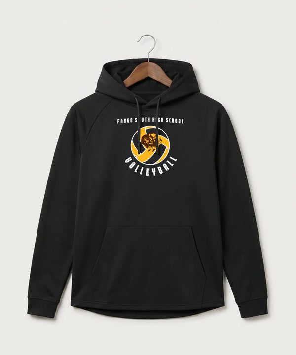 Fargo South High School Volleyball (Girls) - Black Hoodie - Full Front