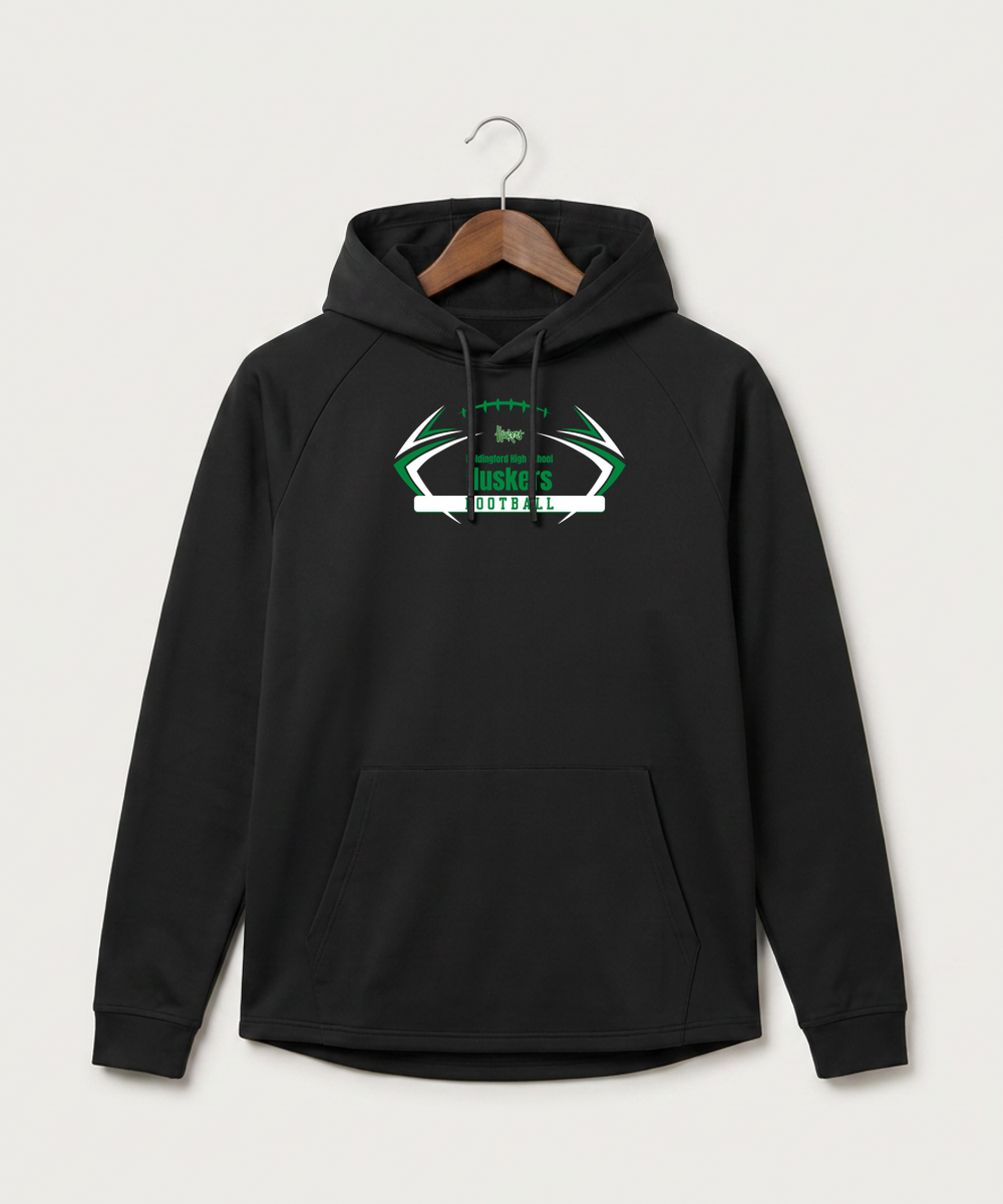 Holdingford High School Football (Boys) - Black Hoodie - Full Front