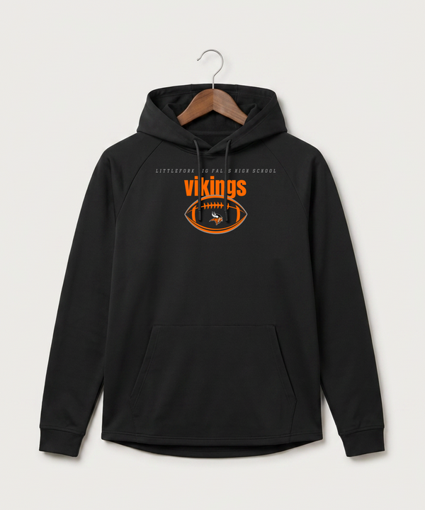 Littlefork Big Falls High School Football (Boys) - Black Hoodie - Full Front
