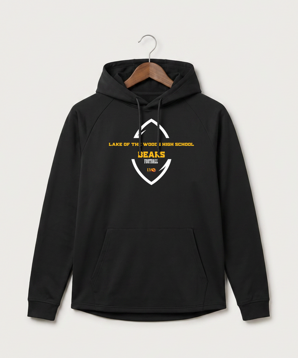 Lake of the Woods High School Football (Boys) - Black Hoodie - Full Front