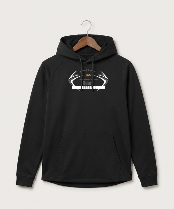 Lake of the Woods High School Football (Boys) - Black Hoodie - Full Front