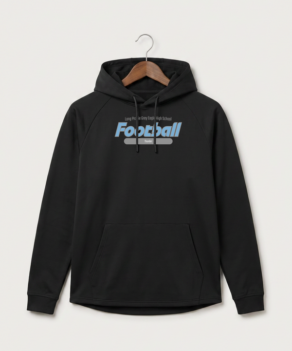 Long Prairie Grey Eagle High School Football (Boys) - Black Hoodie - Full Front