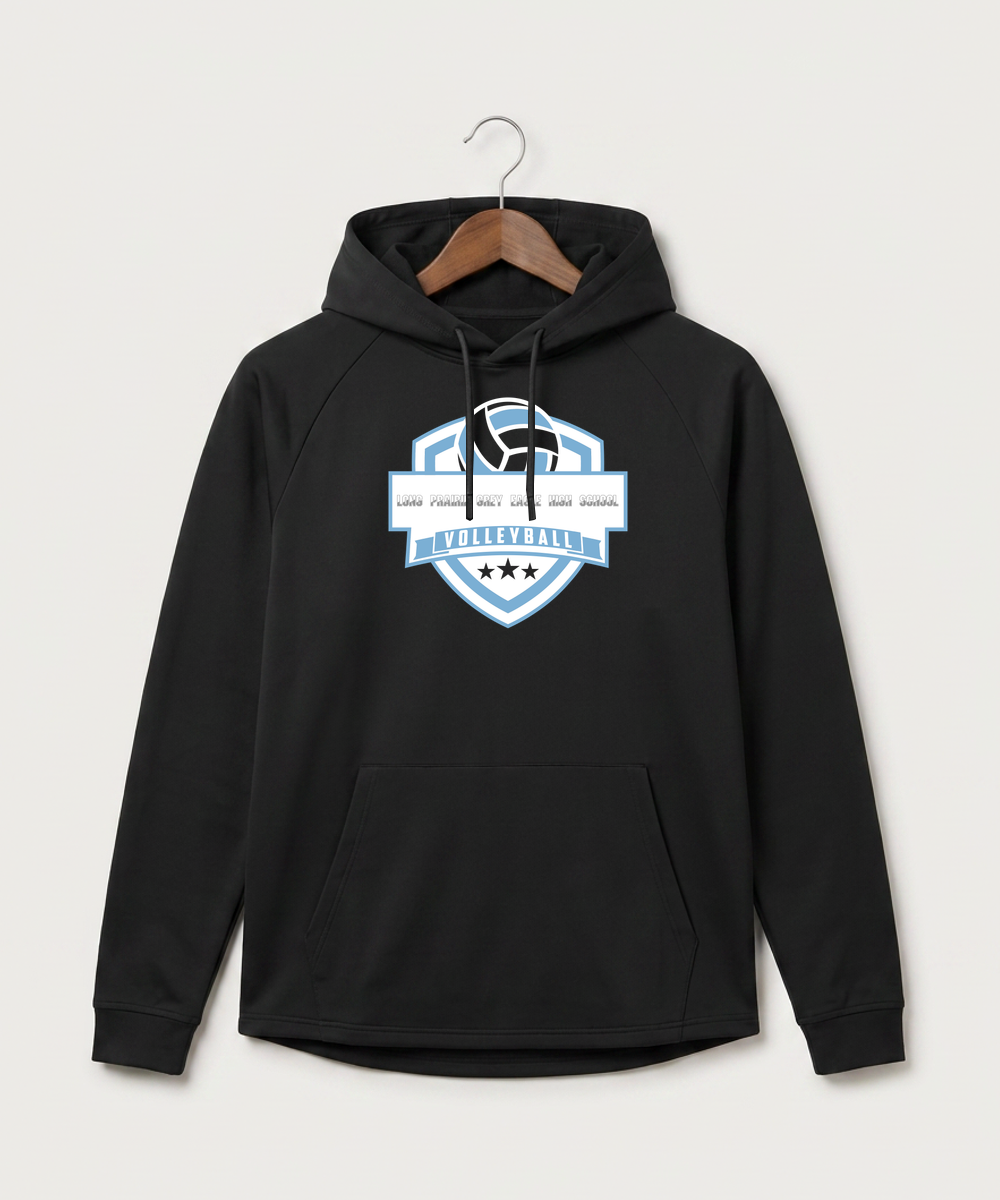 Long Prairie Grey Eagle High School Volleyball (Girls) - Black Hoodie - Full Front