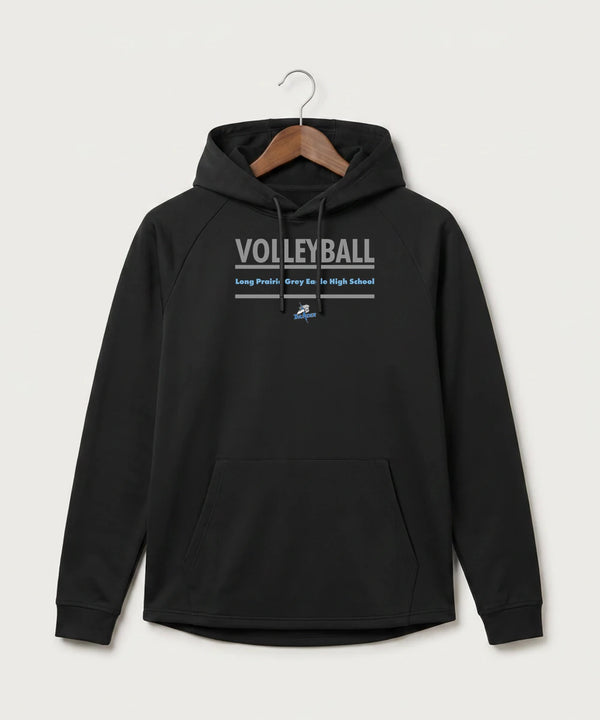 Long Prairie Grey Eagle High School Volleyball (Girls) - Black Hoodie - Full Front