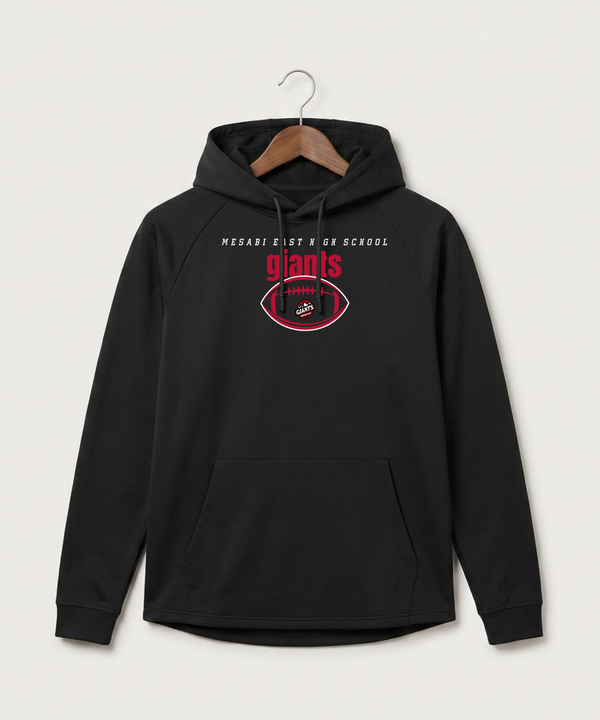 Mesabi East High School Football (Boys) - Black Hoodie - Full Front