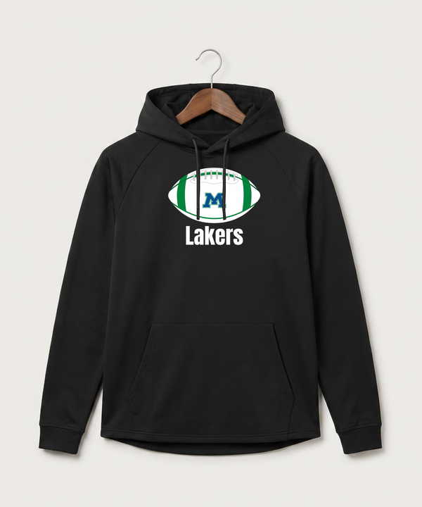 Minnewaska Area High School Football (Boys) - Black Hoodie - Full Front