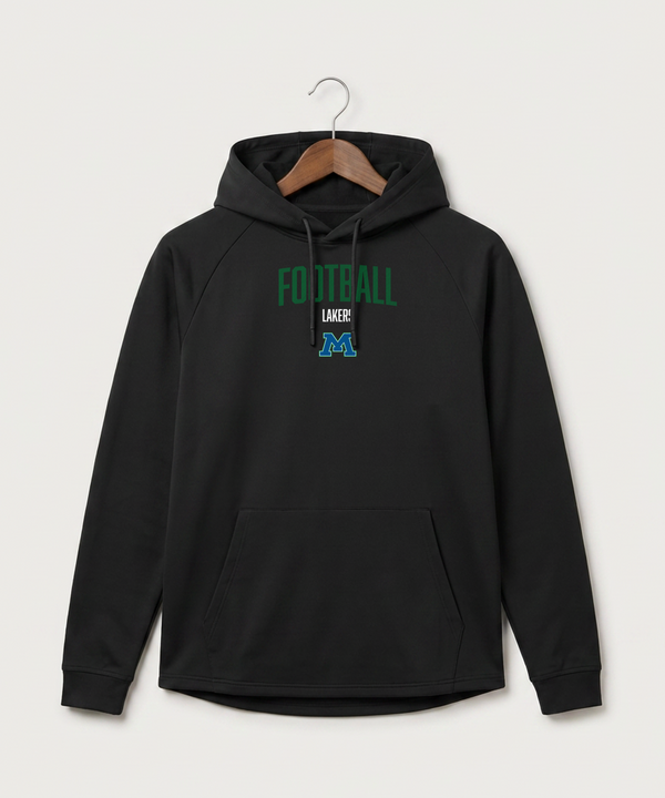 Minnewaska Area High School Football (Boys) - Black Hoodie - Full Front