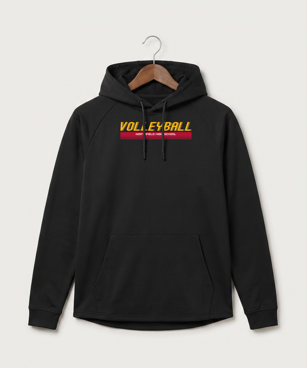 Northfield High School Volleyball (Girls) - Black Hoodie - Full Front