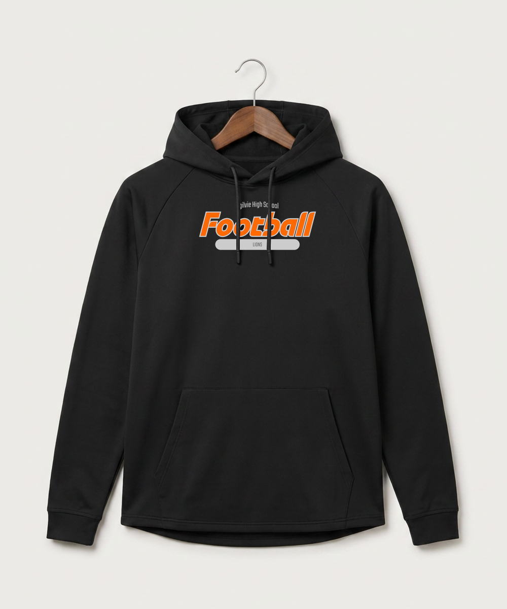 Ogilvie High School Football (Boys) - Black Hoodie - Full Front