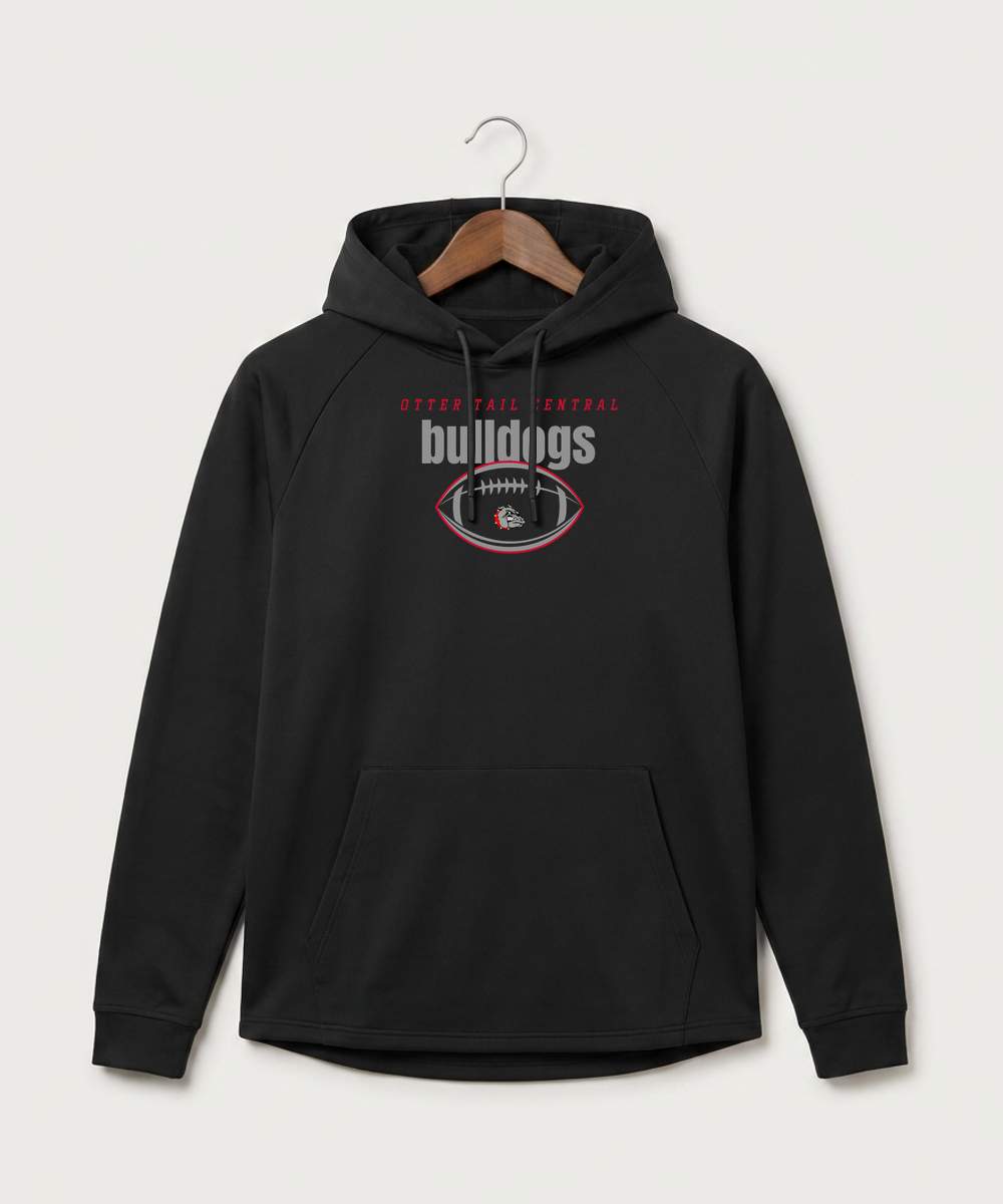 Otter Tail Central Football (Boys) - Black Hoodie - Full Front