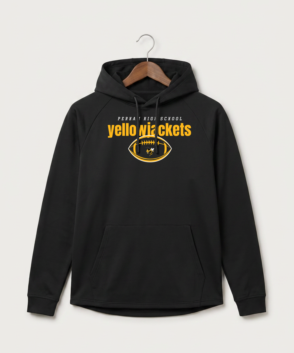 Perham High School Football (Boys) - Black Hoodie - Full Front