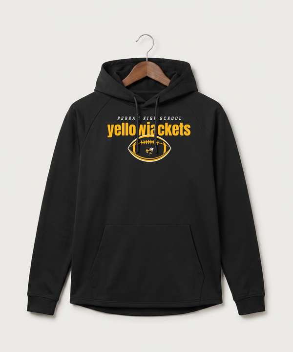 Perham High School Football (Boys) - Black Hoodie - Full Front
