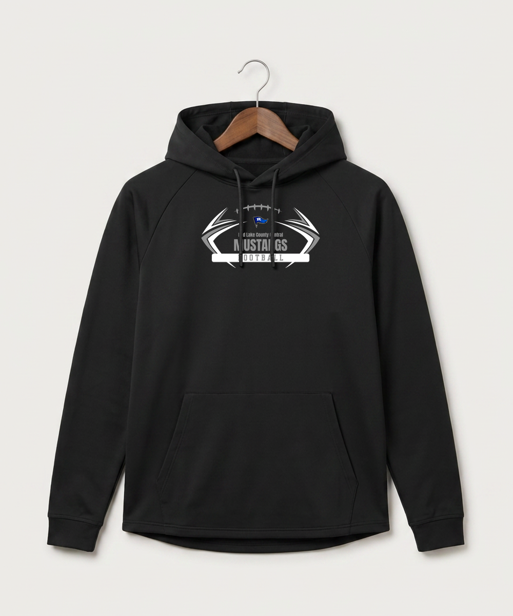 Red Lake County Central Football (Boys) - Black Hoodie - Full Front