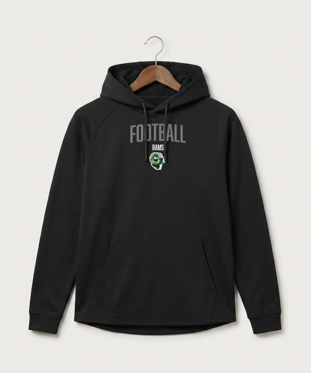 Roseau High School Football (Boys) - Black Hoodie - Full Front