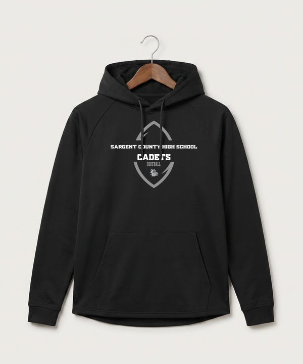 Sargent County High School Football (Boys) - Black Hoodie - Full Front