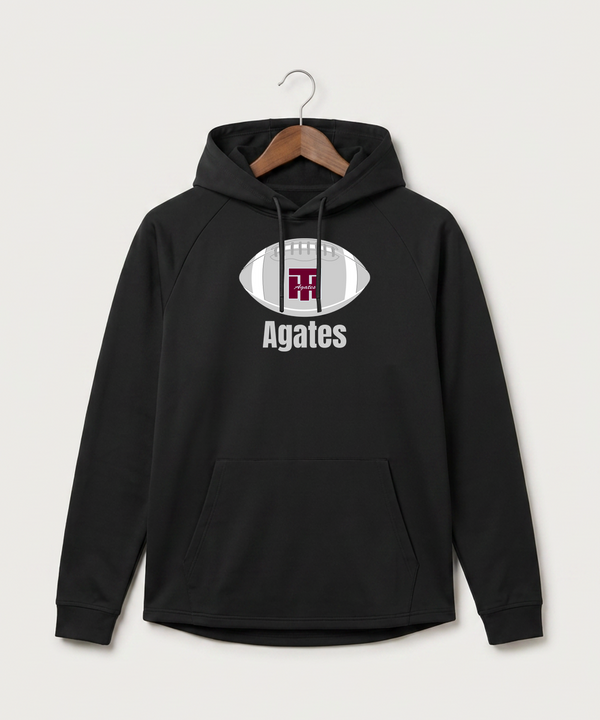 Two Harbors High School Football (Boys) - Black Hoodie - Full Front