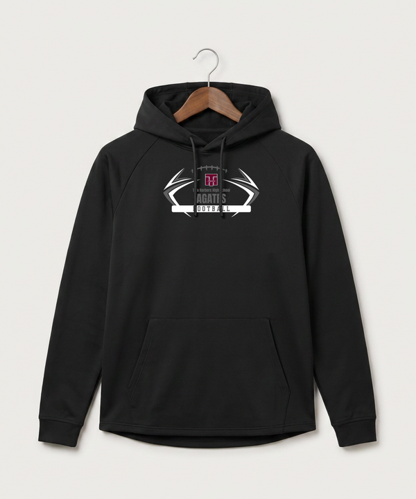 Two Harbors High School Football (Boys) - Black Hoodie - Full Front